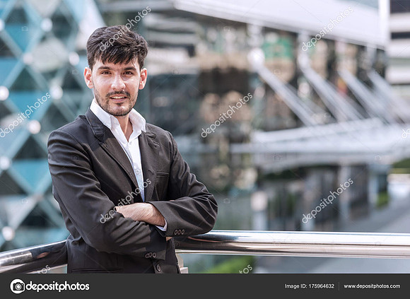 Confident young business man portrait concept.
